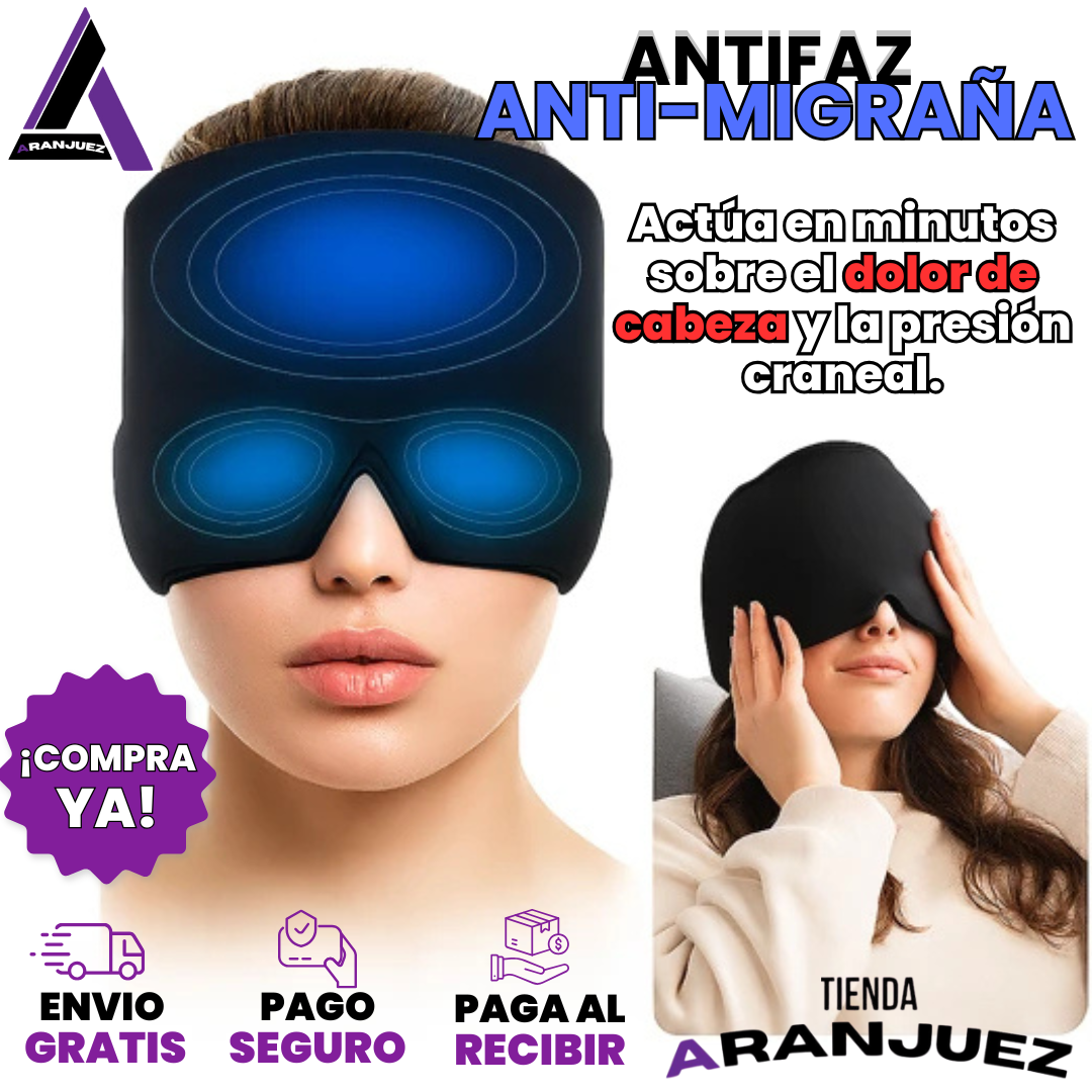 Antifaz Anti-Migraña. Enfocado en Ti: Alivia Sienes, Frente y Ojos al Momento